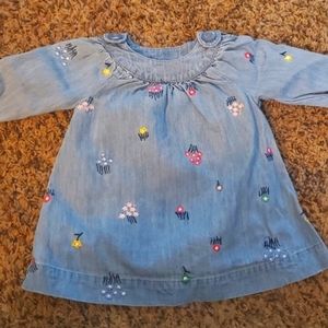 HANNA ANDERSSON Long Sleeve Denim Dress, Baby Size 3-6mo